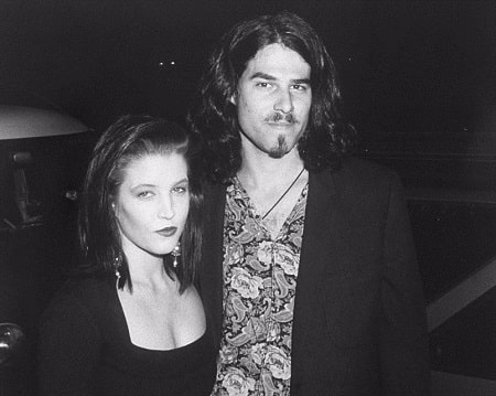 A picture of Benjamin's parents: Lisa Marie Presley and Danny Keouh at their youth.